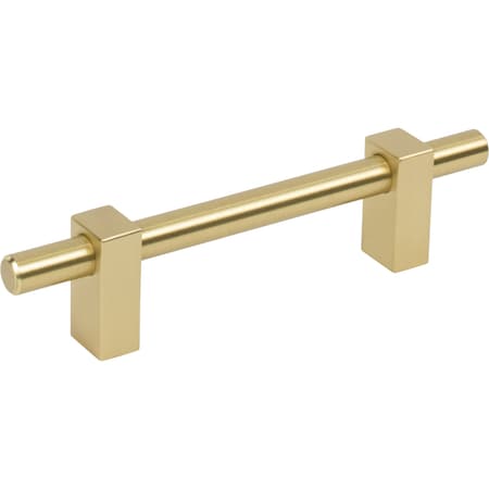 96 Mm Center-To-Center Brushed Gold Larkin Cabinet Bar Pull